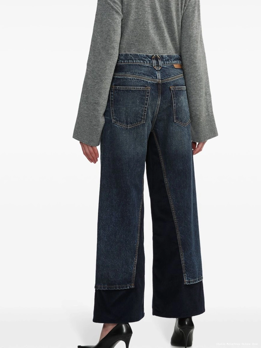 Cheap jeans contrasting straight-leg Women Stella McCartney 0326